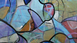 Abstract Painting - Stained Glass Method