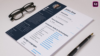 Design Professional CV/Resume for Your Dream Job | Adobe XD